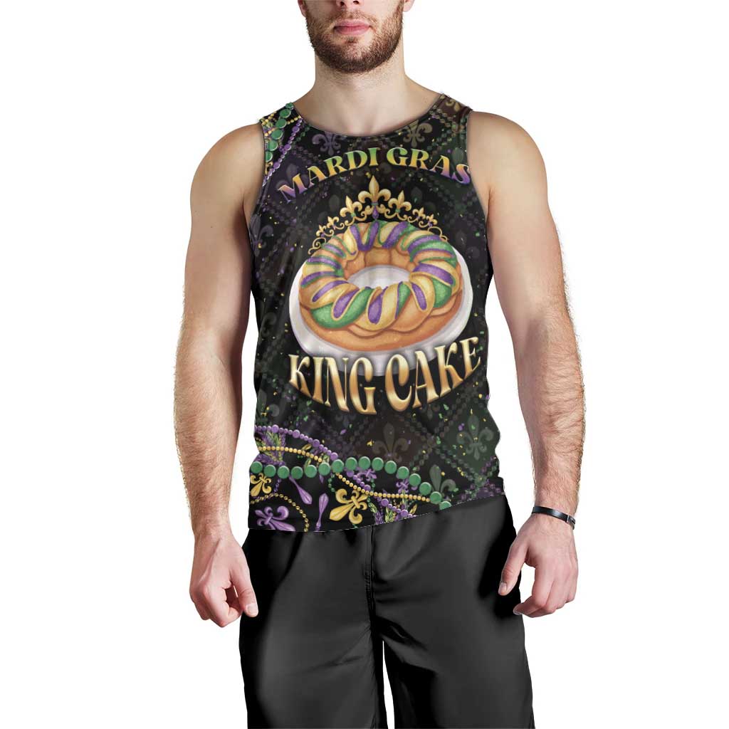 Personalized Mardi Gras Men Tank Top King Cake Royal
