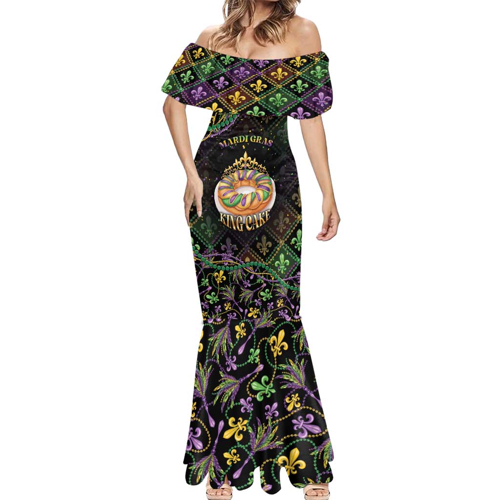 Personalized Mardi Gras Mermaid Dress King Cake Royal