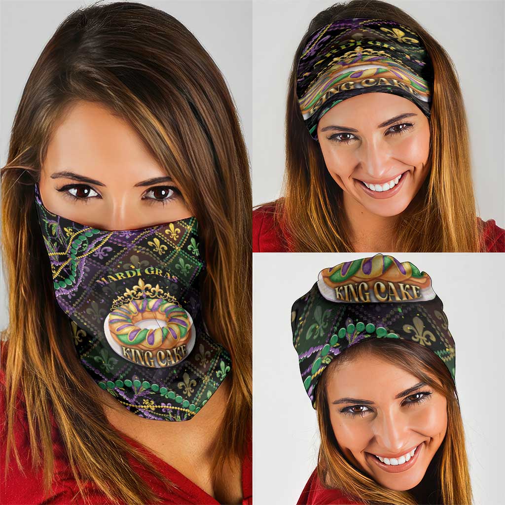 Mardi Gras Neck Gaiter King Cake Royal