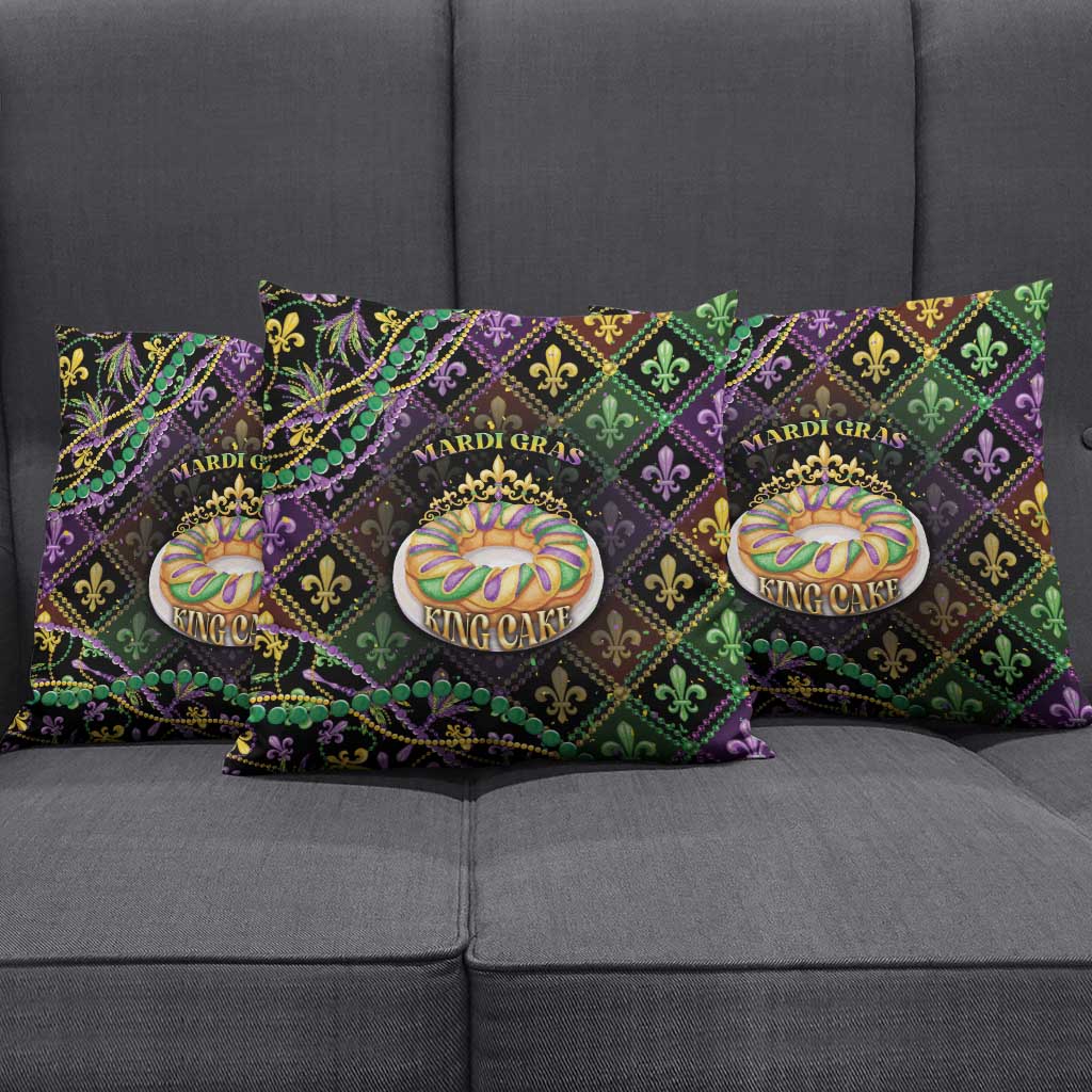Mardi Gras Pillow Cover King Cake Royal