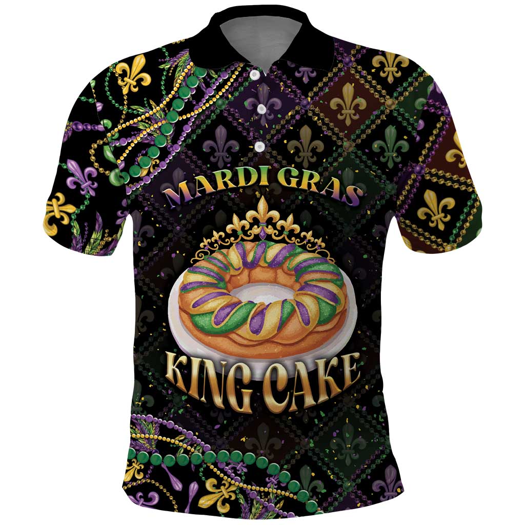 Personalized Mardi Gras Polo Shirt King Cake Royal
