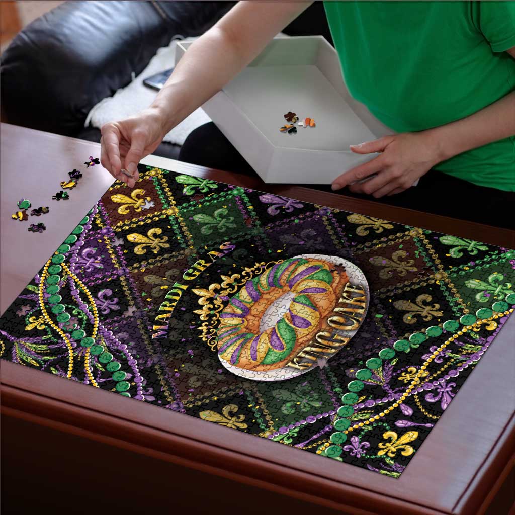 Mardi Gras Puzzle King Cake Royal