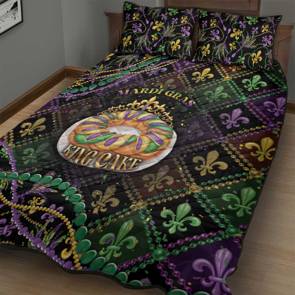 Mardi Gras Quilt Bed Set King Cake Royal