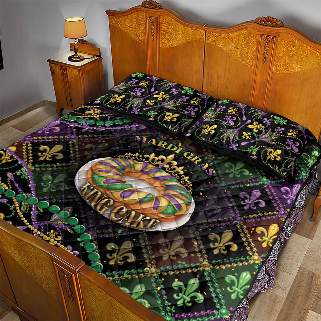 Mardi Gras Quilt Bed Set King Cake Royal