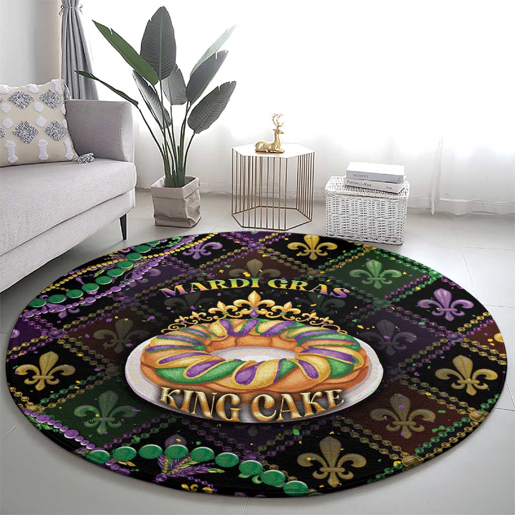Mardi Gras Round Carpet King Cake Royal