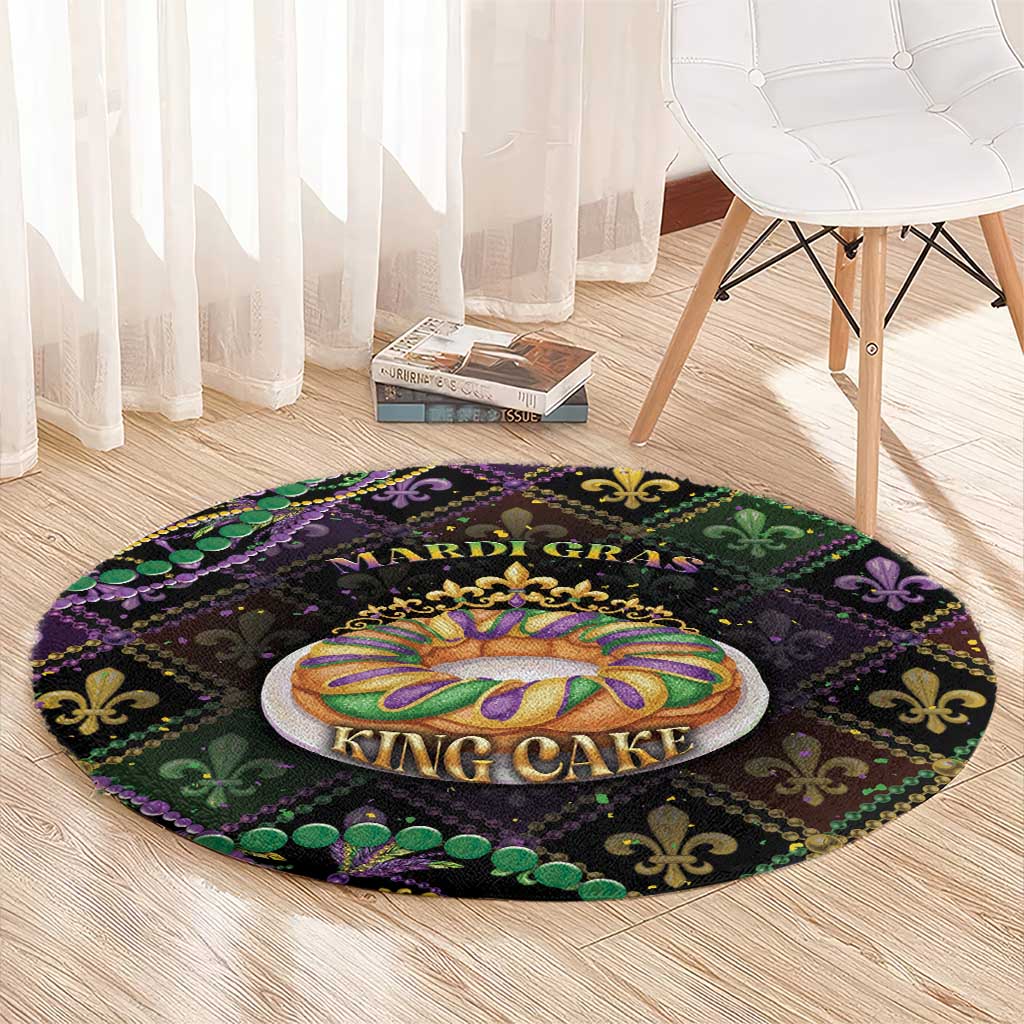 Mardi Gras Round Carpet King Cake Royal