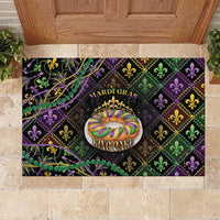 Mardi Gras Rubber Doormat King Cake Royal