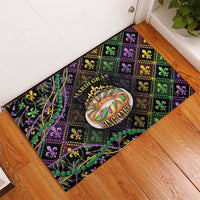 Mardi Gras Rubber Doormat King Cake Royal