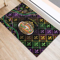 Mardi Gras Rubber Doormat King Cake Royal