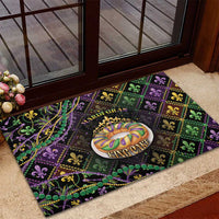 Mardi Gras Rubber Doormat King Cake Royal