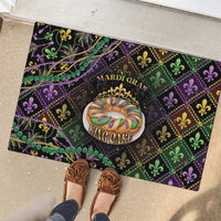 Mardi Gras Rubber Doormat King Cake Royal