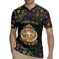 Personalized Mardi Gras Rugby Jersey King Cake Royal
