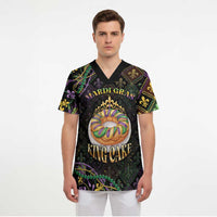 Personalized Mardi Gras Scrub Top King Cake Royal
