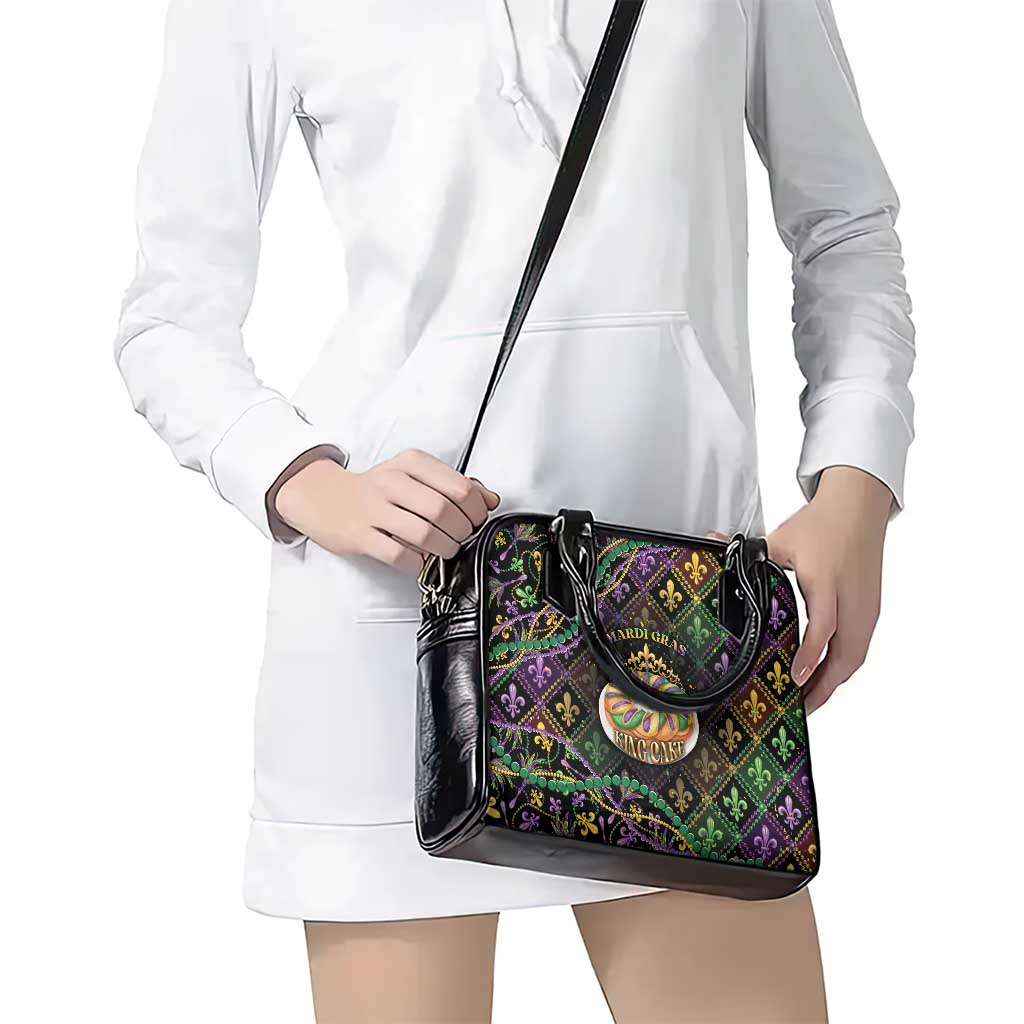 Mardi Gras Shoulder Handbag King Cake Royal