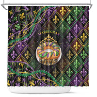 Mardi Gras Shower Curtain King Cake Royal