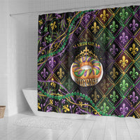 Mardi Gras Shower Curtain King Cake Royal
