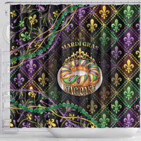 Mardi Gras Shower Curtain King Cake Royal