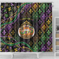 Mardi Gras Shower Curtain King Cake Royal