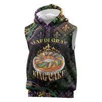 Personalized Mardi Gras Sleeveless Hoodie King Cake Royal