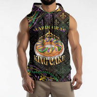 Personalized Mardi Gras Sleeveless Hoodie King Cake Royal