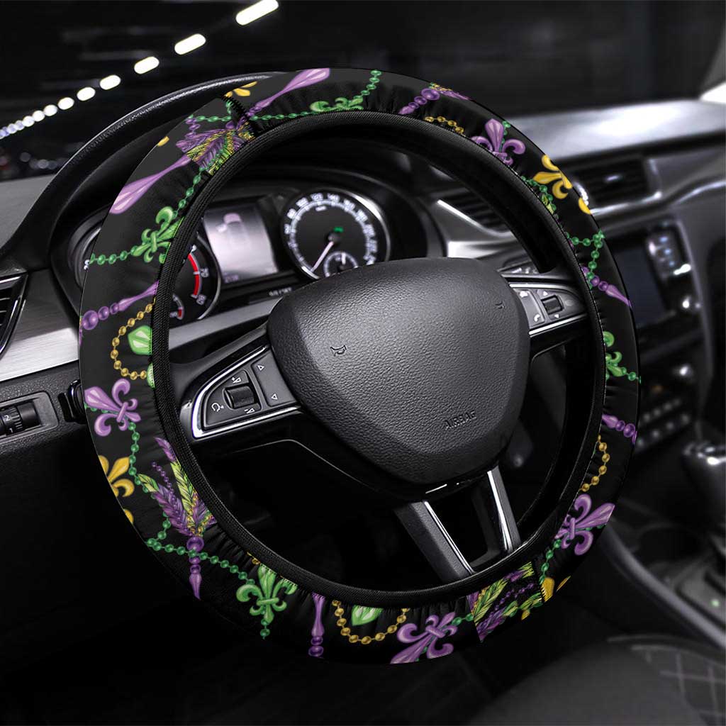 Mardi Gras Steering Wheel Cover King Cake Royal