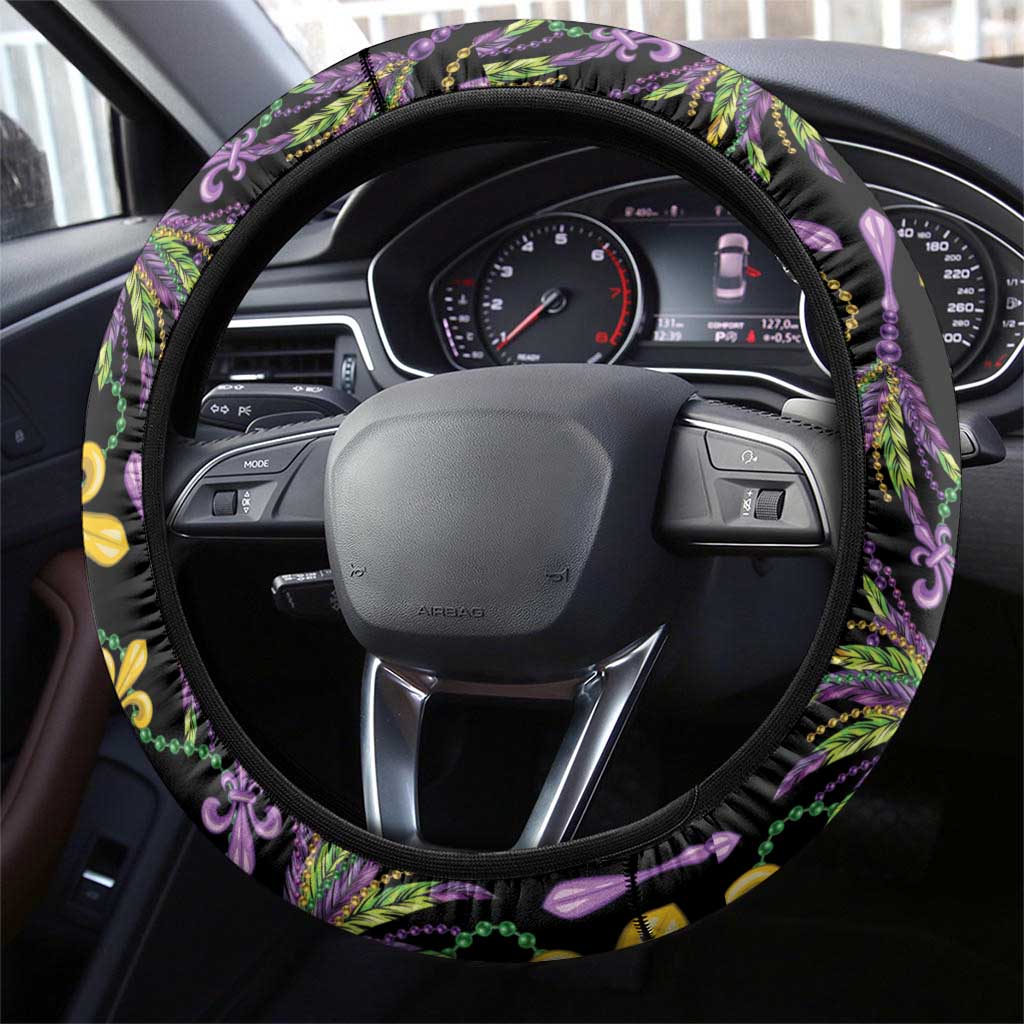 Mardi Gras Steering Wheel Cover King Cake Royal