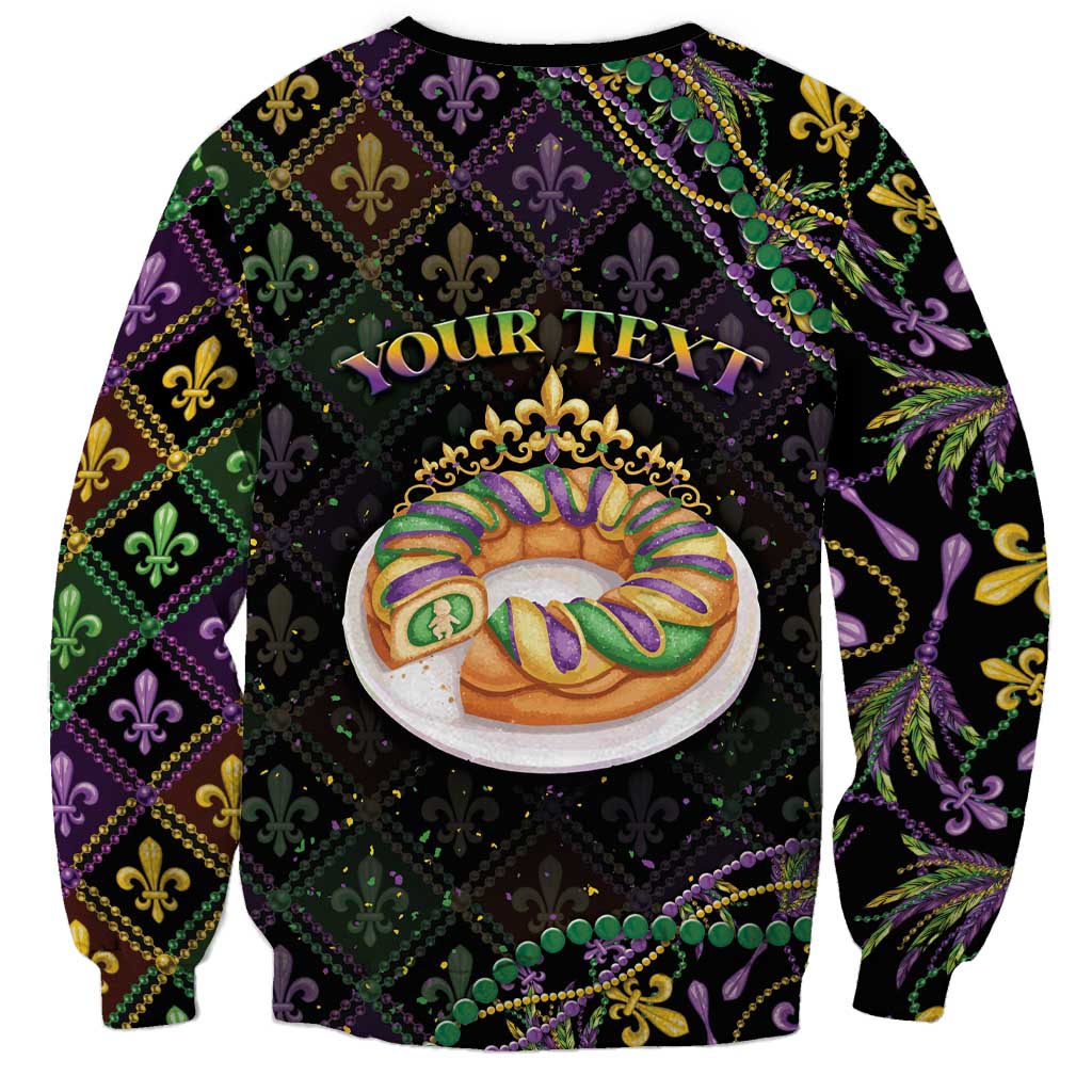 Personalized Mardi Gras Sweatshirt King Cake Royal