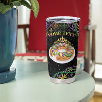 Personalized Mardi Gras Tumbler Cup King Cake Royal