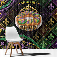 Mardi Gras Window Curtain King Cake Royal
