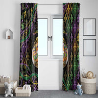 Mardi Gras Window Curtain King Cake Royal