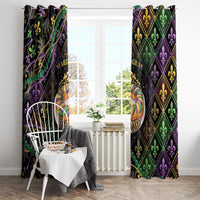 Mardi Gras Window Curtain King Cake Royal