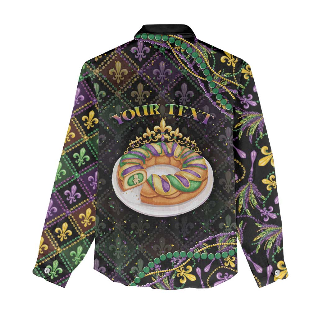 Personalized Mardi Gras Women Casual Shirt King Cake Royal