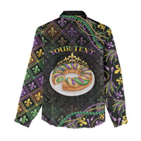 Personalized Mardi Gras Women Casual Shirt King Cake Royal