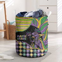 Mardi Gras Laundry Basket King Rex Glitter Effect