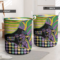 Mardi Gras Laundry Basket King Rex Glitter Effect