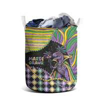Mardi Gras Laundry Basket King Rex Glitter Effect