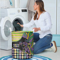 Mardi Gras Laundry Basket King Rex Glitter Effect