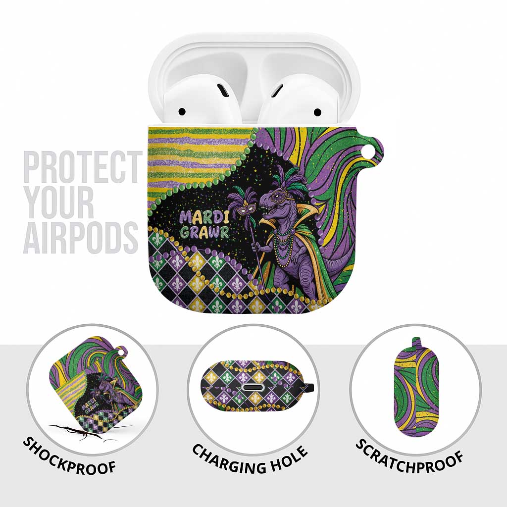 Mardi Gras AirPods Case King Rex Glitter Effect