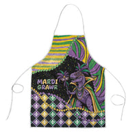 Mardi Gras Apron King Rex Glitter Effect