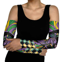 Mardi Gras Arm Sleeves King Rex Glitter Effect