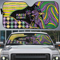 Mardi Gras Auto Sun Shade King Rex Glitter Effect