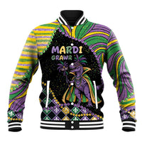 Mardi Gras Baseball Jacket King Rex Glitter Effect
