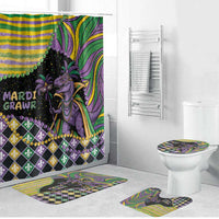 Mardi Gras Bathroom Set King Rex Glitter Effect
