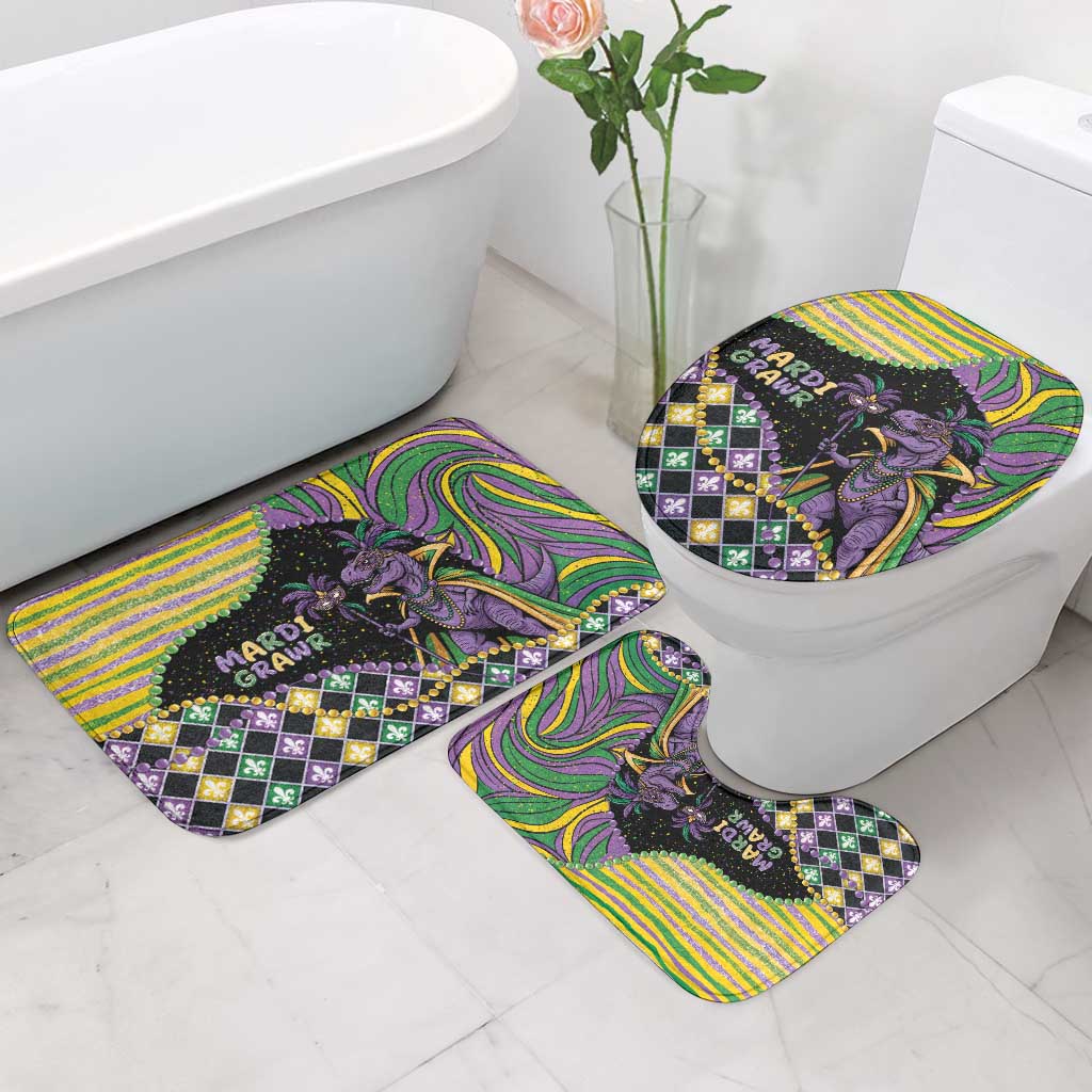 Mardi Gras Bathroom Set King Rex Glitter Effect