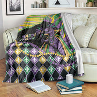 Mardi Gras Blanket King Rex Glitter Effect