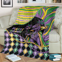 Mardi Gras Blanket King Rex Glitter Effect