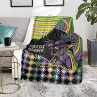 Mardi Gras Blanket King Rex Glitter Effect
