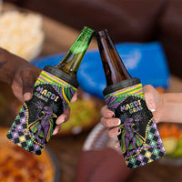 Mardi Gras 4 in 1 Can Cooler Tumbler King Rex Glitter Effect