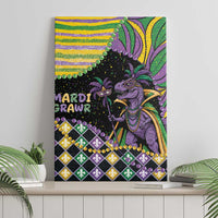 Mardi Gras Canvas Wall Art King Rex Glitter Effect