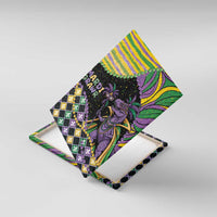 Mardi Gras Canvas Wall Art King Rex Glitter Effect